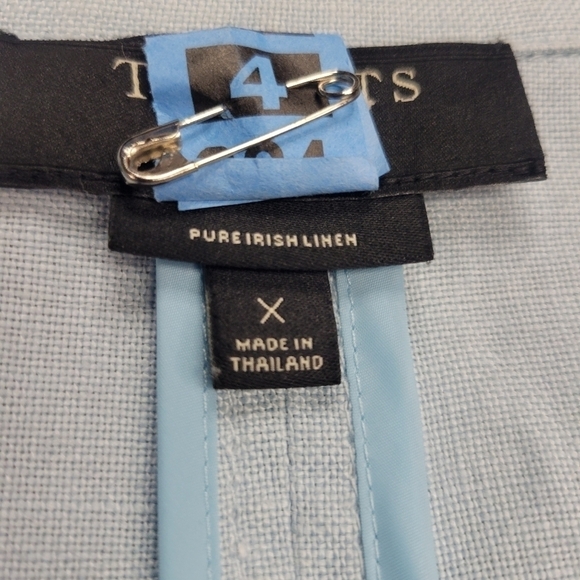 TALBOTS Powder Blue Irish Linen Blazer Jacket Size X - Picture 2 of 9